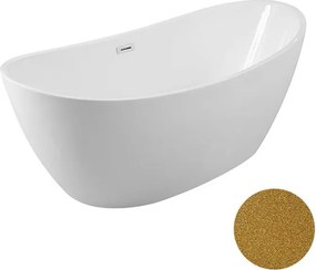 Besco Akrylátová voľne stojaca vaňa Ayla Glam Z 170x80 BESCO-Typ výpuste: Click-Clack s prepadom, grafit, BESCO-Rozmery: 170x80, BESCO-Farba: Biela/z…