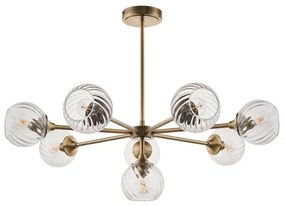 Endon 103172 - Luster na tyči ALLEGRA 8xE14/7W/230V mosadz/číra