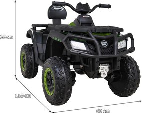 Ramiz Štvorkolka XT-Speed pre deti Zelená + 4x4 + EVA + Pomalý štart + MP3 rádio + LED