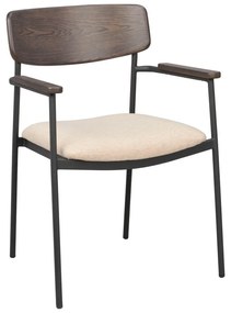 Krémovo-tmavohnedé jedálenské stoličky v súprave 2 ks Maymont – Rowico