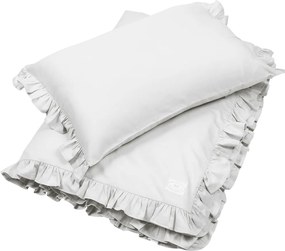 Obliečky Junior bez výplne s volánom svetlo šedá 100×140 cm