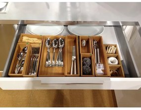 Organizér Compactor Bamboo Box, 30 x 15 x 6,35 cm, prírodné drevo