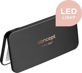 Concept KZ2020 - LED kozmetické zrkadlo PERFECT SKIN LED/1,5 W/5 V, 300 mAh, čierne