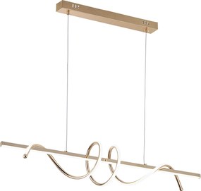 Toolight Toolight, LED závesné svietidlo 100cm, 70W, 4500lm, G065-CP, zlatá, OSW-08698