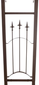 Pergola na popínavé rastliny Luxor s bránkou - Hnedá