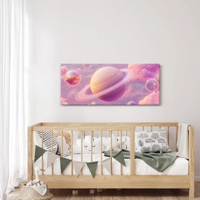 Obraz - Ružová planéta (120x50 cm)