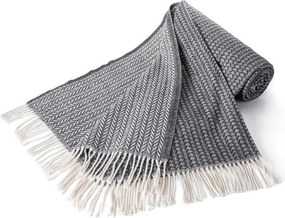 Pléd so strapcami LADA tmavo šedý 150 x 200 cm