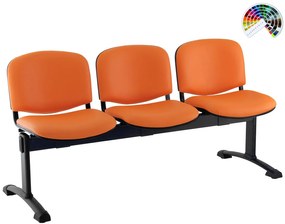 Trojmiestna lavica multised IMPERIA ISO čalúnenie KOŽENKA Valencia, Silvertex