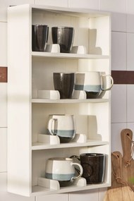 Ib Laursen Nástenná polica 12 Rooms White Recycled Wood