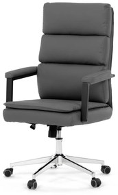 Kancelářská židle, houpací mechanismus, šedá ekokůže, KA-D8104 GREY