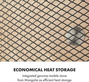 Klarstein HeatPal Marble Blackline, infračervený ohrievač, 1300 W, mramor, hliník