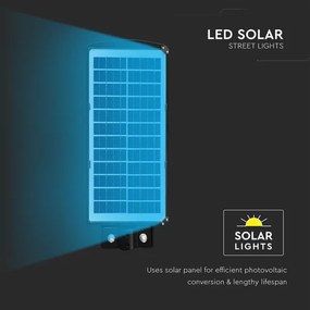 LED stmievateľná solárna pouličná lampa LED/8W/3,2V 6000K IP65 9000 mAh + DO