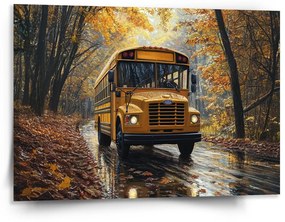 Sablio Obraz Žltý školský autobus - 150x110 cm