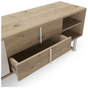 TV stolík v dekore duba v sivo-prírodnej farbe 180x51,5 cm Millay – Marckeric