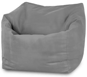 Sedací vak AMALFI plyš oceľový