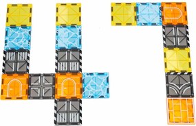 KIK 3D magnetická stavebnica Stavebné stroje, 92 dielov
