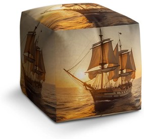 Sablio Taburet Cube Plachetnica na pokojnom mori: 40x40x40 cm
