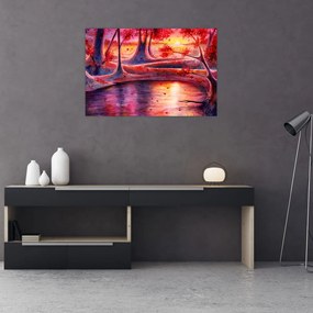 Obraz čarovného lesa (90x60 cm)