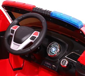 Ramiz Hasičský vozík SUV na batérie pre deti + sirény + svetlá + megafón + diaľkové ovládanie