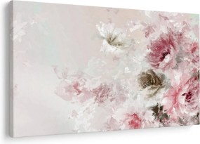 Obraz - Maľba ružových kvetov (90x60 cm)