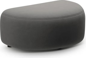 Tmavosivá zamatová podnožka Kate – Micadoni