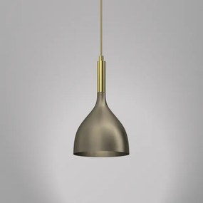 Luster na lanku NOAK 1xE27/15W/230V mosadz/zlatá