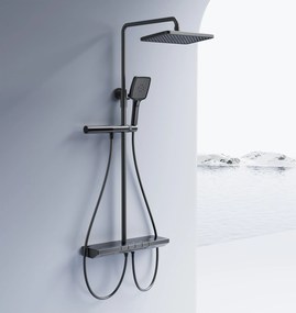 Rea Pedro, sprchový set s termostatom, grafitová, REA-P0896
