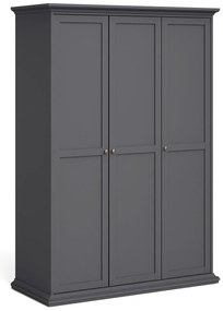 Sivá šatníková skriňa 139x201 cm Paris – Tvilum