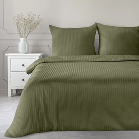 SATÉNOVÉ OBLIEČKY VERA 140X220 CM, 1 KS 70X80 CM OLIVOVÉ