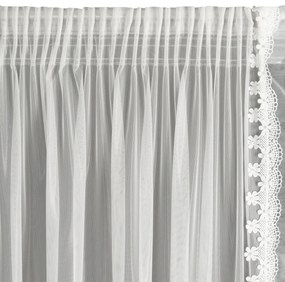 ZÁCLONA NA PÁSKE LARISA SADA 2KS 140X270 CM BIELA