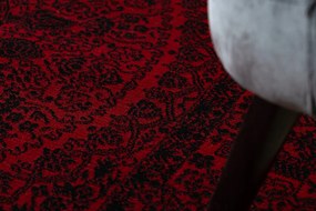 Dywany Łuszczów Koberec DO OBÝVAČKY JEDÁLNE bordó Rámček rozeta orient s strapcami 100x200 cm