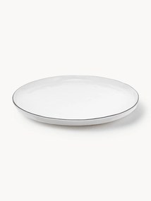 Ručne vyrobený raňajkový tanier z porcelánu Salt, 4 ks