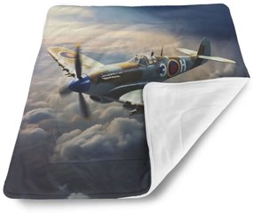 Sablio Deka pre bábätko Stíhačka Spitfire - 90x120 cm