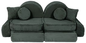 MeowBaby® Churros detská pohovka Max, Pine Forest Green