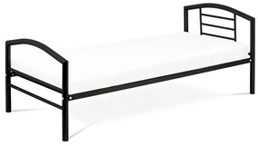 Autronic BONTEC Jednolôžková posteľ 94x207cm, kov, čierna, BED-1900 BK Farba: Biela