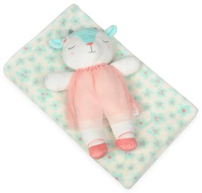 Babymatex Detská deka David zelená s plyšákom ovečka, 75 x 100 cm