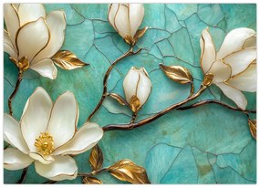 Obraz - 3D magnólia (70x50 cm)