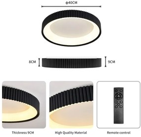Brilagi - LED stmievateľné stropné svietidlo FALCON MODERN LED/30W/230V 40 cm čierne +DO