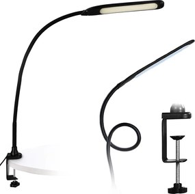 JU Stolná lampa s nastaviteľným ramenom, čierna, interiérová