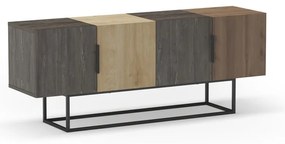 TV stolík v dekore duba v hnedo-prírodnej farbe 140x55 cm Titan – Marckeric