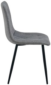 Jedálenská stolička LIBRA tmavosivá / čierne nohy