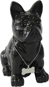 Dekoračná soška Francúzsky buldoček 18 cm, čierna%