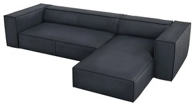 Tmavomodrá kožená rohová pohovka (pravý roh) Madame – Windsor &amp; Co Sofas