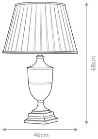 Elstead DL-NARBONNE-TL - Stolná lampa NARBONNE 1xE27/60W/230V