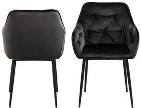 Dizajnová stolička Alarik, sivá / hnedá