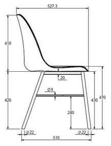 Žltá jedálenská stolička Unique Furniture Whistler