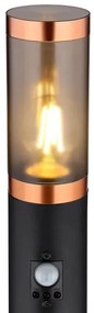 Globo 3159BCS-Von. lampa so senzorom BOSTON 1xE27/15W/230V IP44 110cm čierna/meď