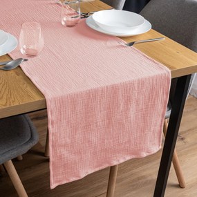 Biante Mušelínový behúň na stôl MSN-004 Pastelovo ružový 20x120 cm