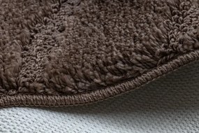 Kúpeľňový koberček SUPREME WAVES vlny, hnedý