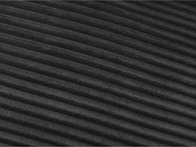 Čierna menčestrová pohovka na každodenné spanie/rozkladacia 240 cm Hugo – Bobochic Paris